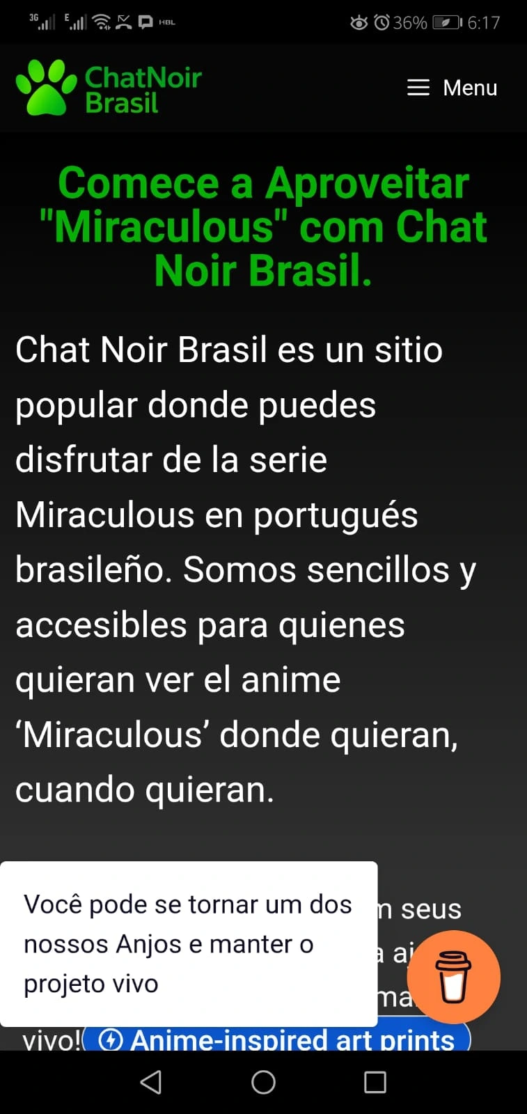 Screenshot Of Chat Noir Brasil App